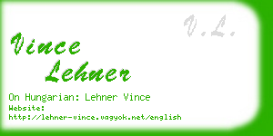 vince lehner business card